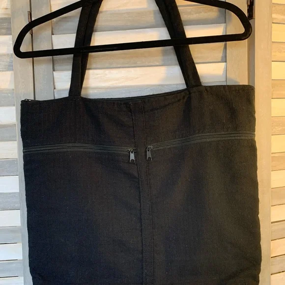 Vibrant Colors Embroidered Floral Skull Tote Bag - Multicolor Extra Large - Picture 4 of 8